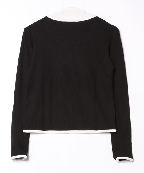 バイカラーダブルブレストトップス