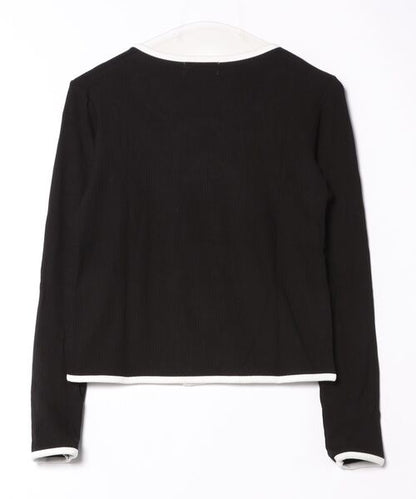 バイカラーダブルブレストトップス