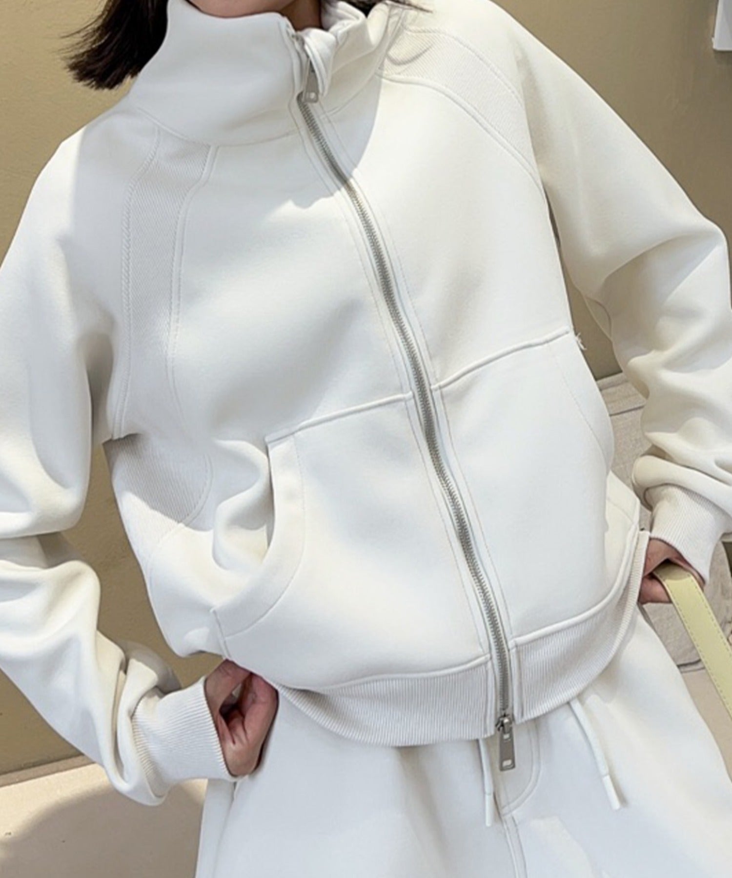 ハイネックダブルジップスウェットジャケット – 《公式》moremore