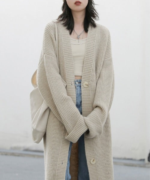 【Banico】ロングニットカーディガン