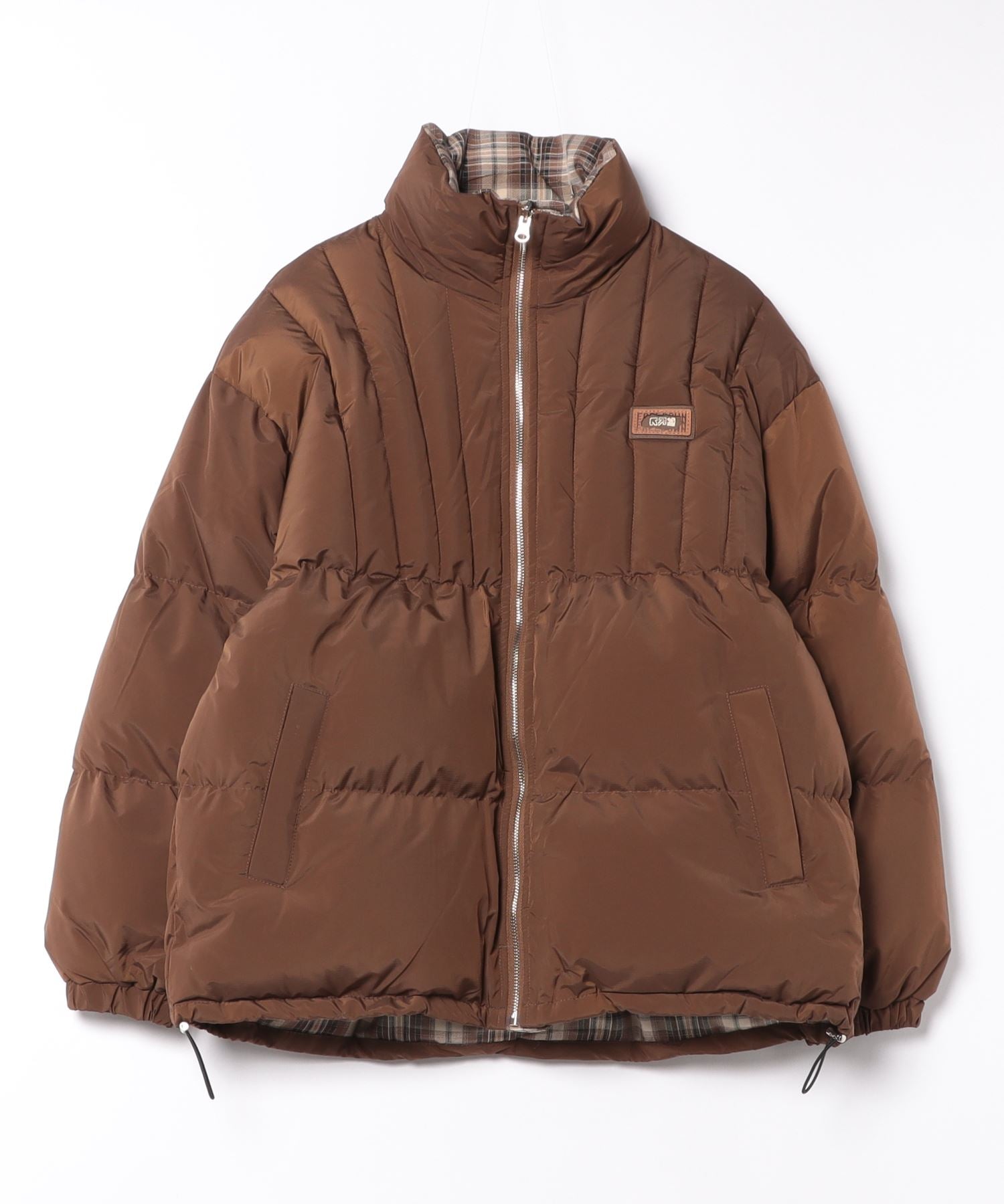 HOOK -select-　リバーシブルチェック柄中綿ハイネックブルゾン