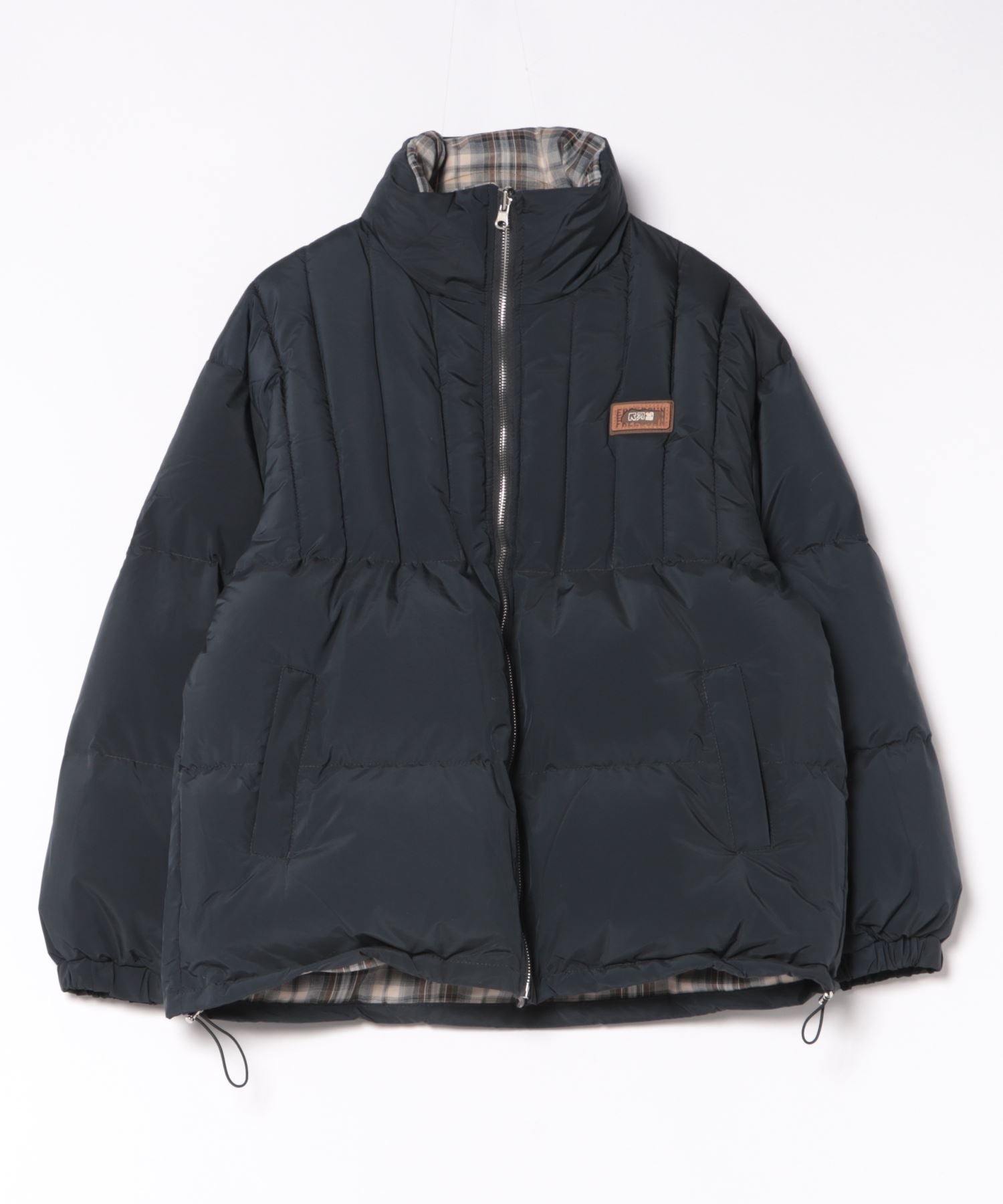 HOOK -select-　リバーシブルチェック柄中綿ハイネックブルゾン