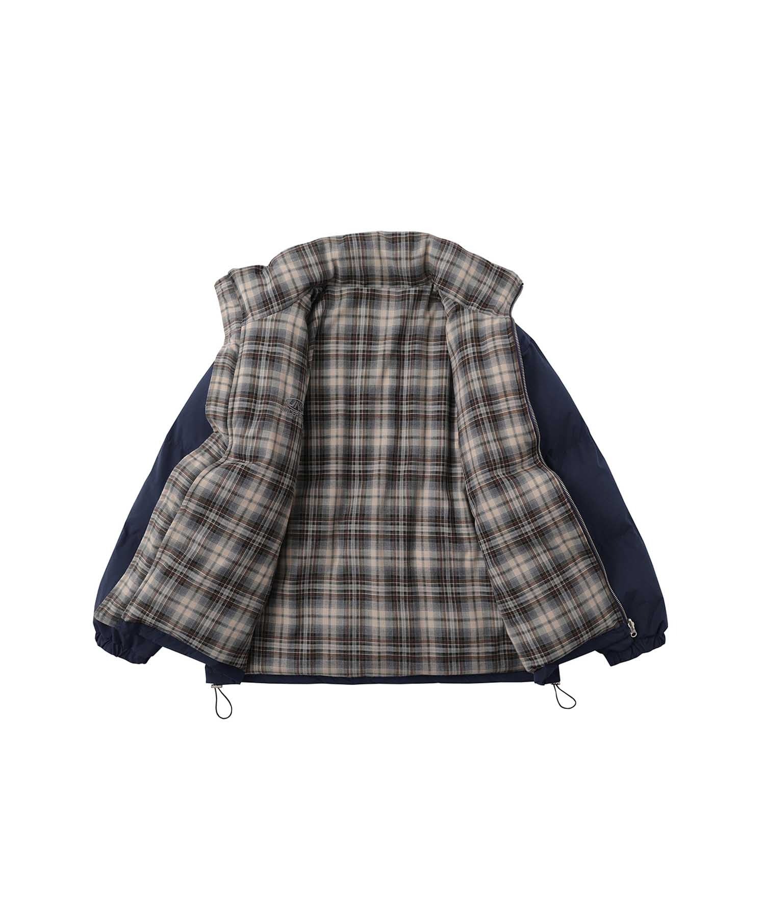 HOOK -select-　リバーシブルチェック柄中綿ハイネックブルゾン