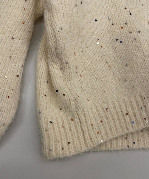 スパンコールカーディガン