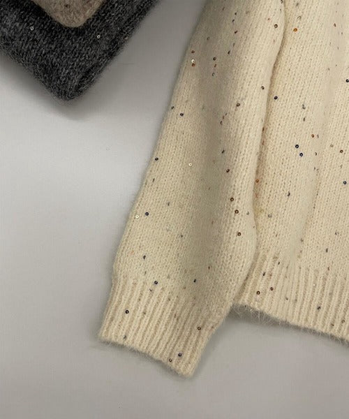 スパンコールカーディガン