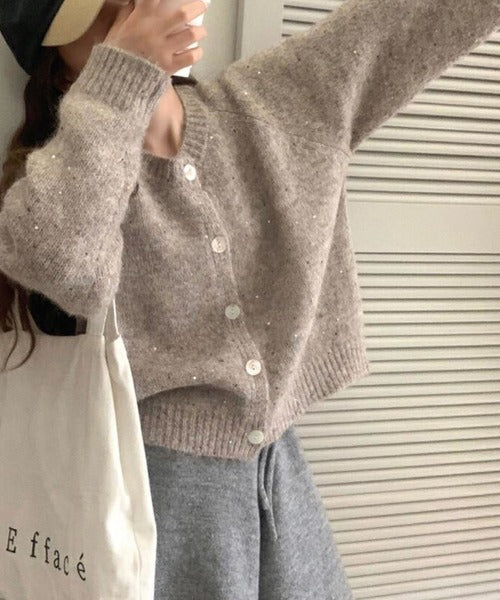 スパンコールカーディガン