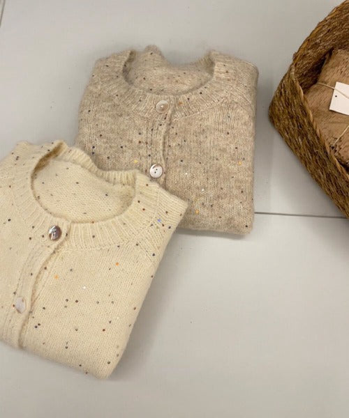 スパンコールカーディガン