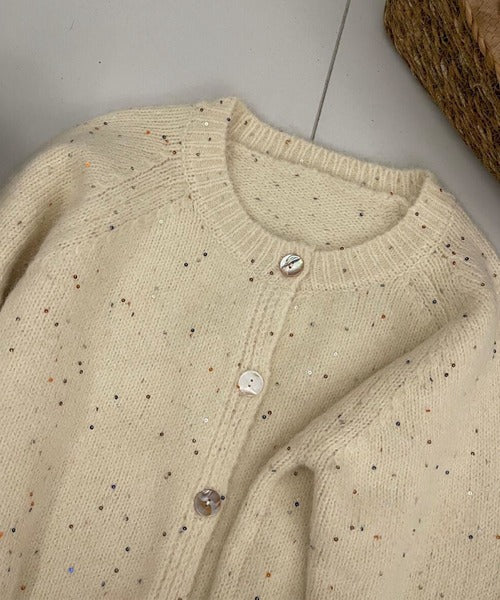 スパンコールカーディガン