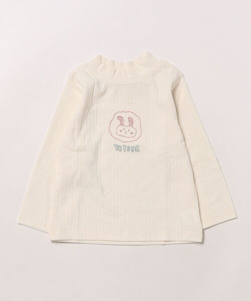 【aimoha-KIDS-】プリントハイネックトップス
