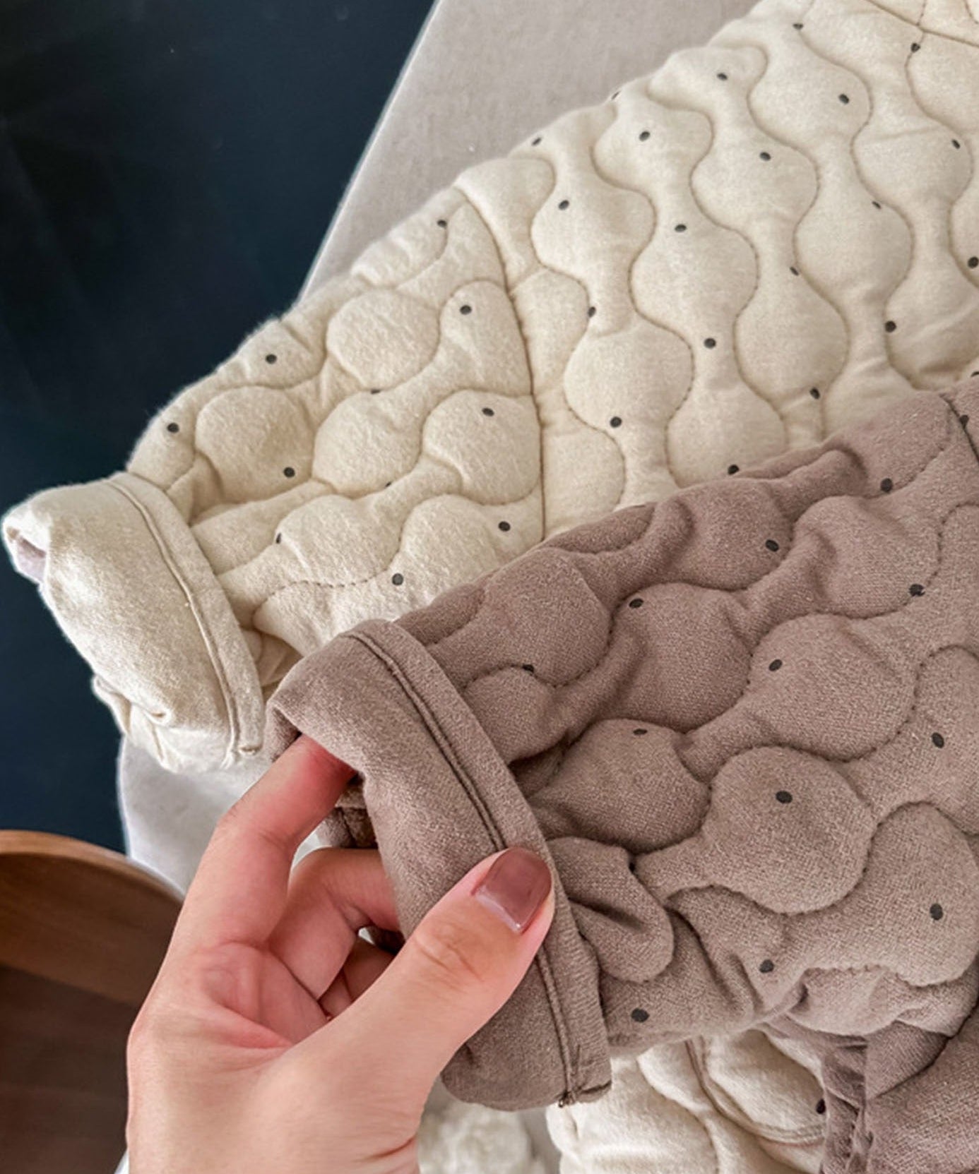 【aimoha-KIDS-】フード付きキルティングジャケット