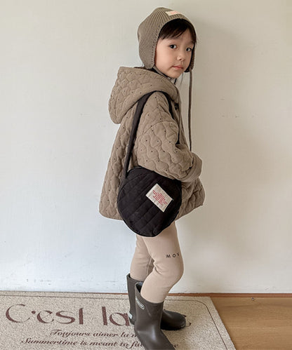 【aimoha-KIDS-】フード付きキルティングジャケット