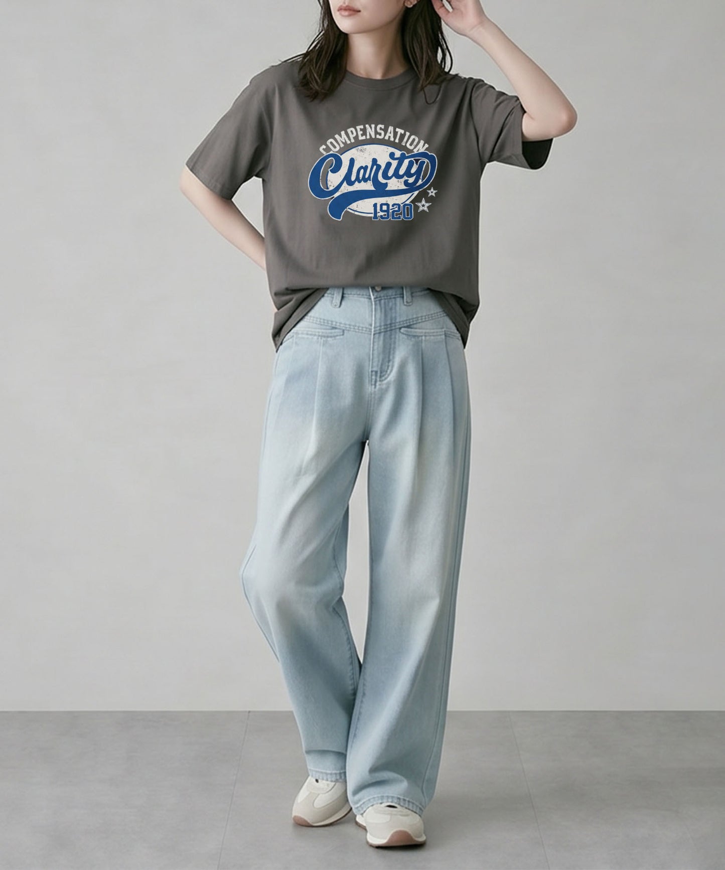 aimoha/ヴィンテージロゴプリントTシャツ