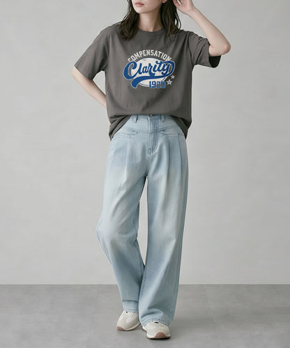 aimoha/ヴィンテージロゴプリントTシャツ