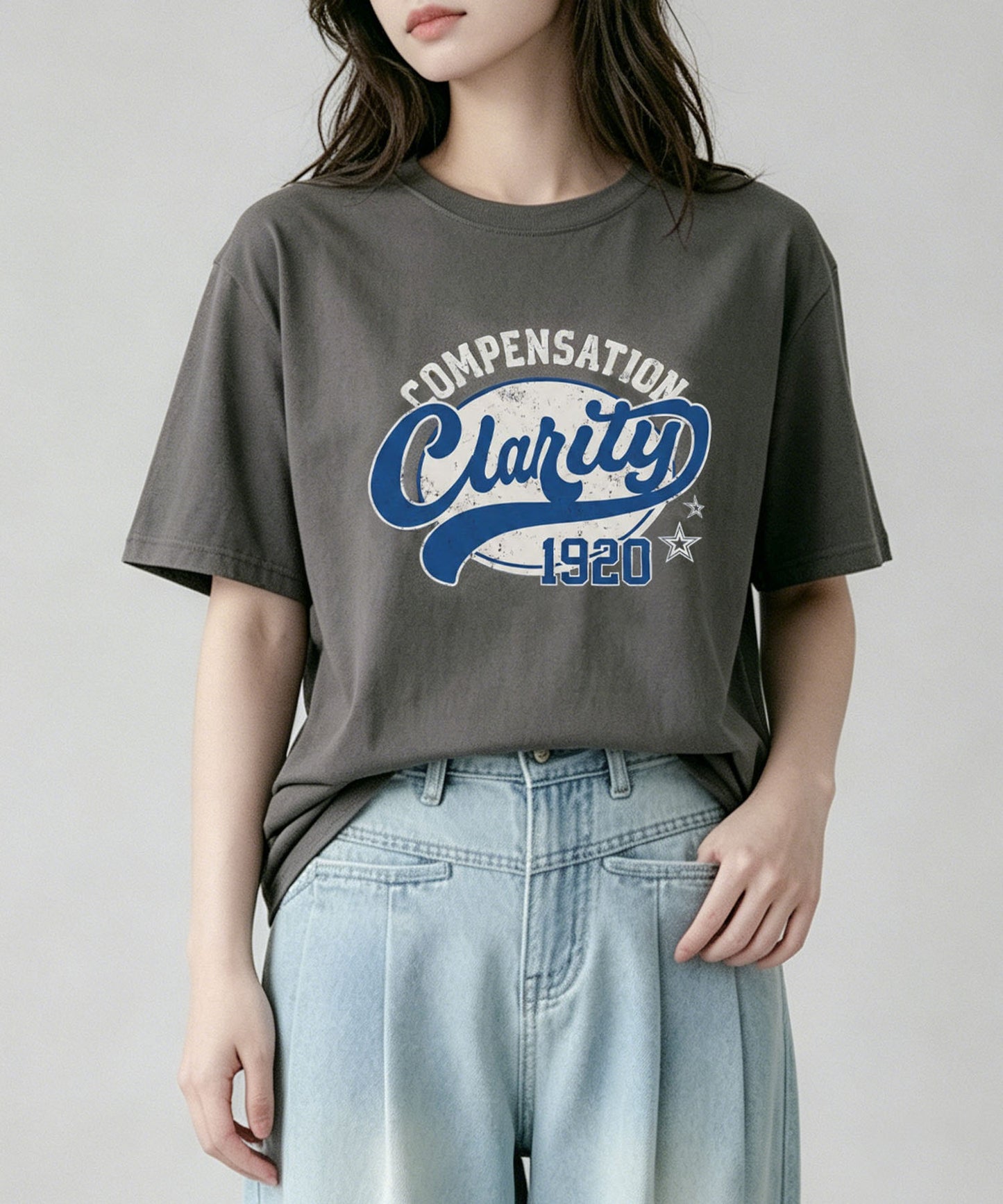 aimoha/ヴィンテージロゴプリントTシャツ
