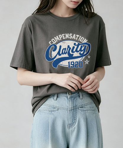 aimoha/ヴィンテージロゴプリントTシャツ