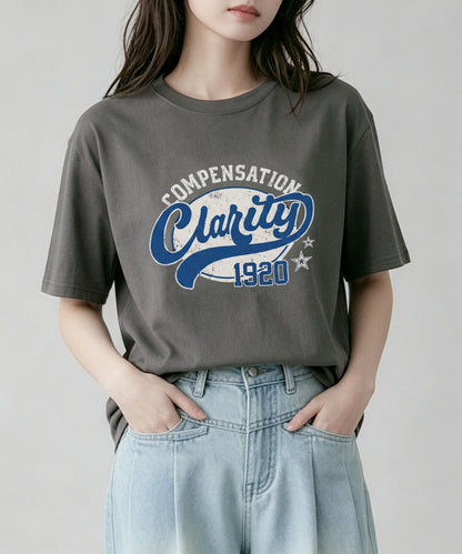 aimoha/ヴィンテージロゴプリントTシャツ