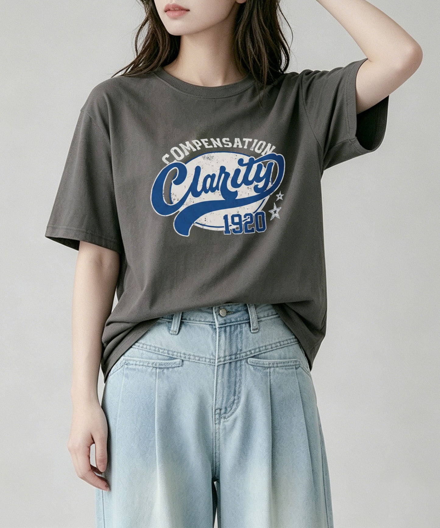 aimoha/ヴィンテージロゴプリントTシャツ