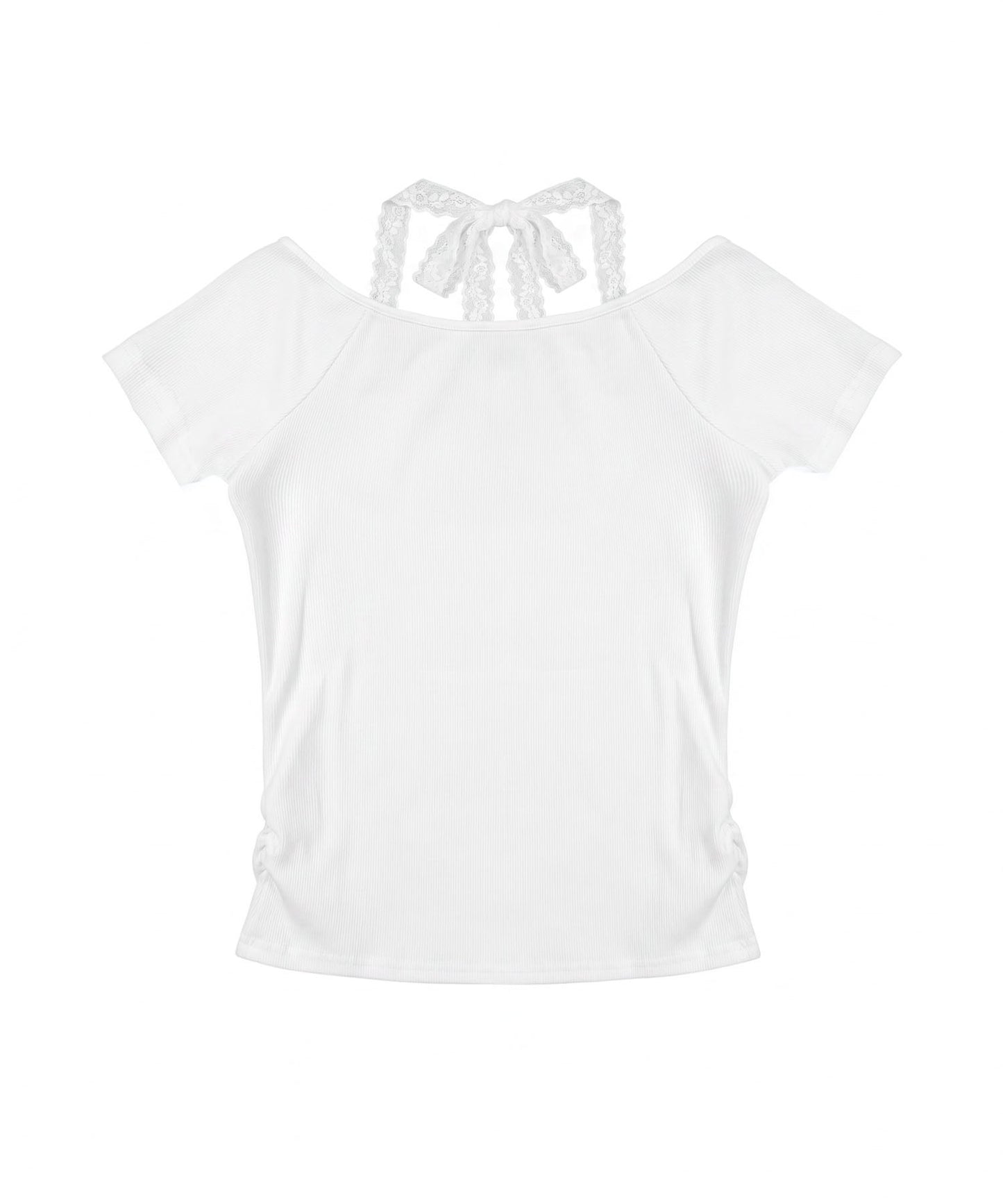 HOOK for girls レースレイヤード風 × グラフィック コンパクトT