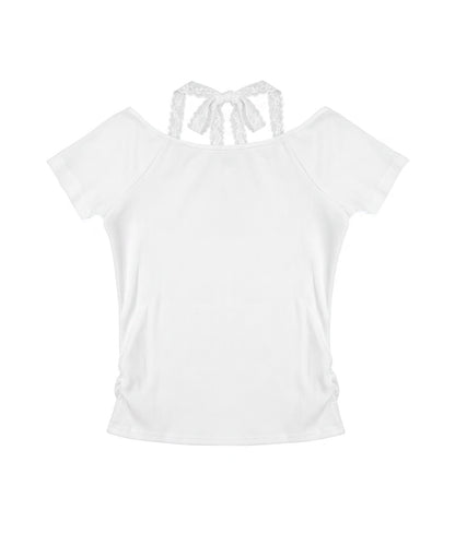 HOOK for girls レースレイヤード風 × グラフィック コンパクトT
