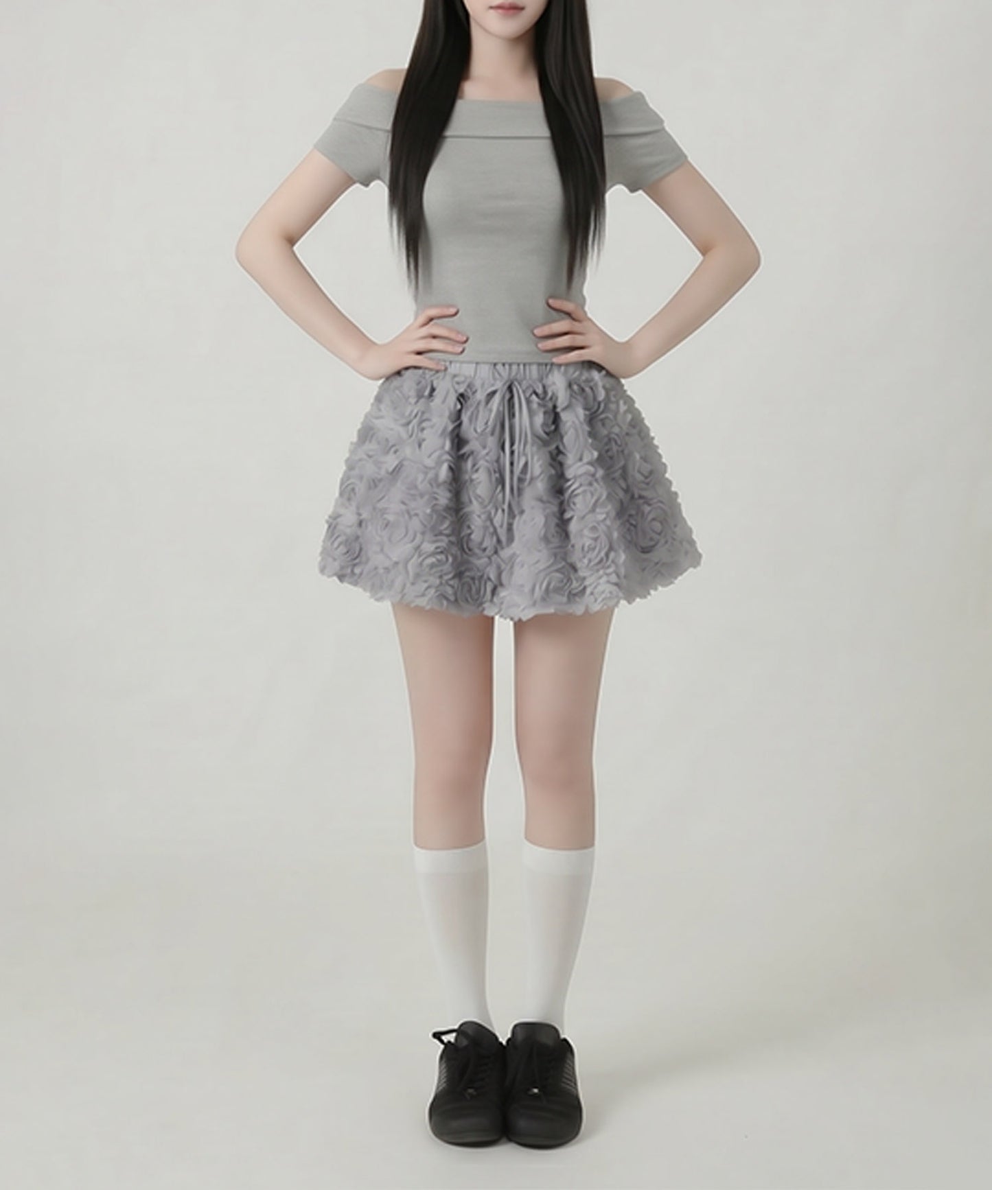 HOOK for girls　立体ローズミニスカート
