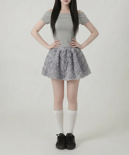 HOOK for girls　立体ローズミニスカート