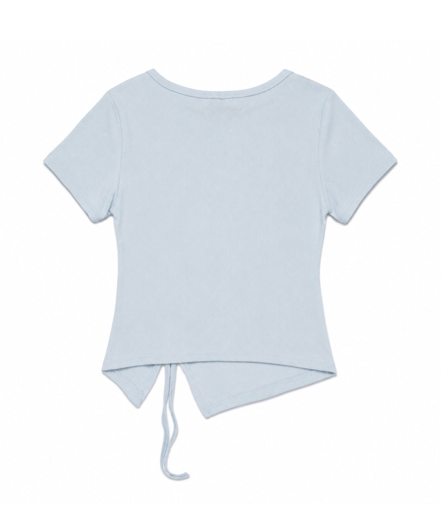 HOOK for girls リボングラフィック × サイドギャザー コンパクトストリートT