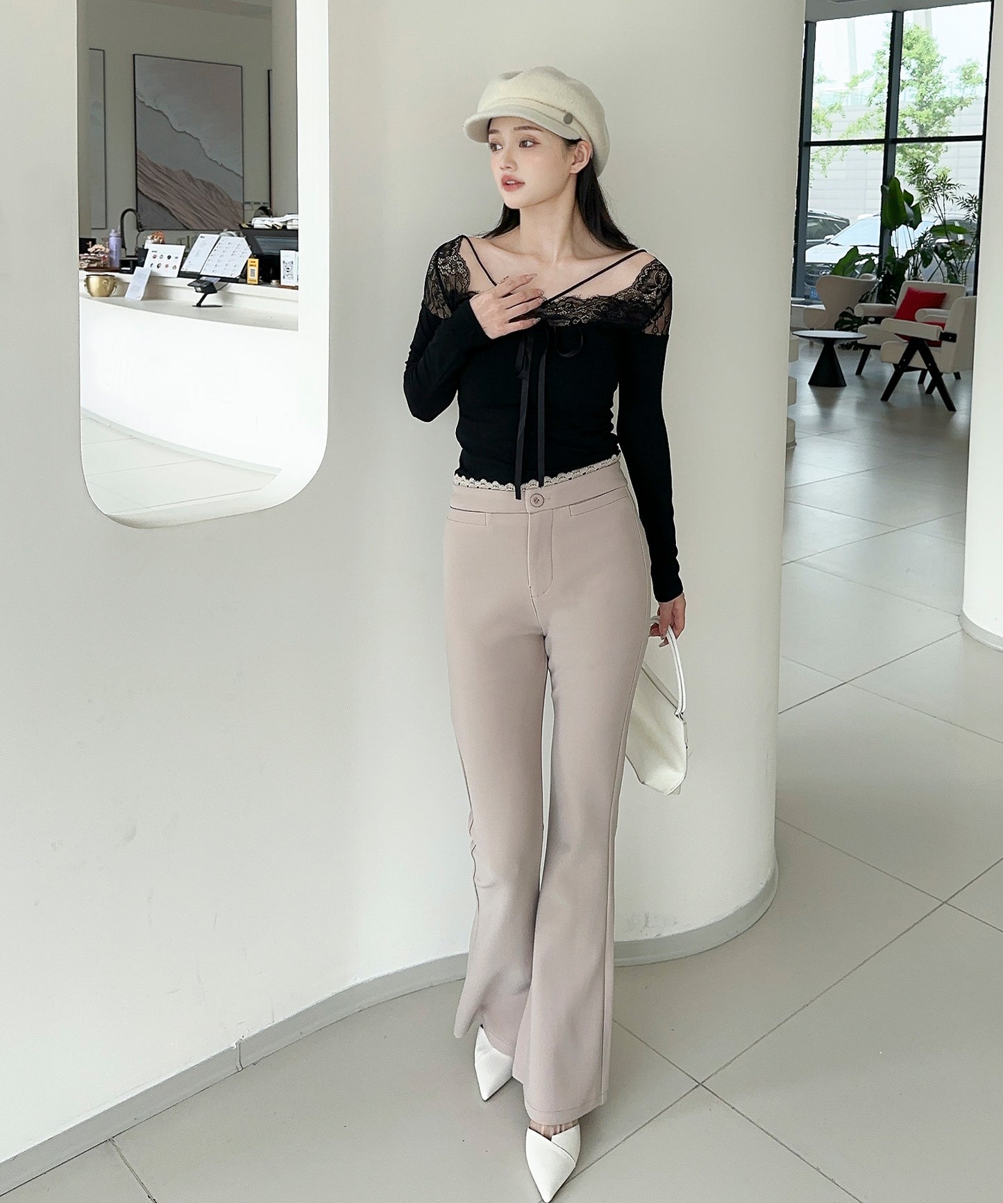 【Jasmine】ハイウエストフレアパンツ