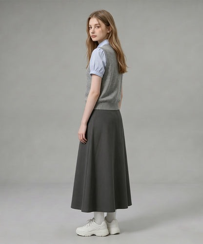 HOOK for girls ニットベスト×半袖シャツ レイヤードライクトップス