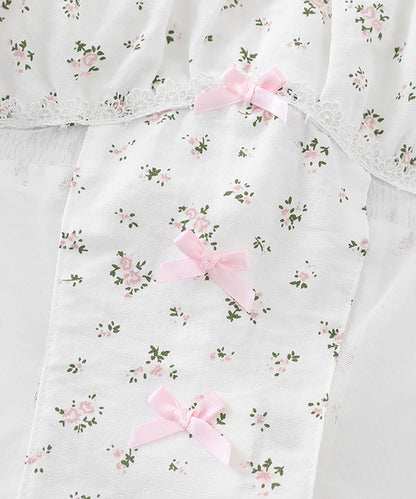 HOOK for girls　サイドシアー小花柄コルセットライクキャミソール