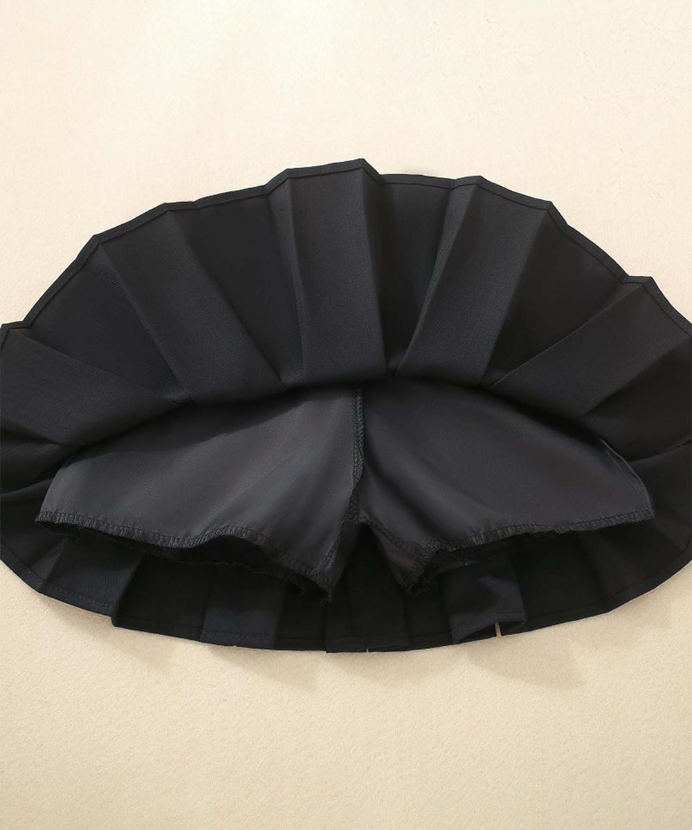 【aimoha-KIDS-】リボンプリーツスカート