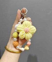 【HOOK】for　girls　かわいいパールと花モチーフスマホストラップ