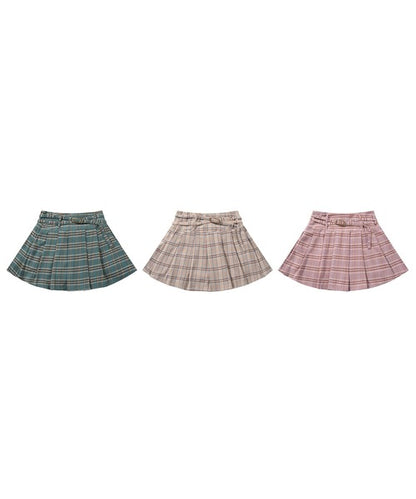 【HOOK】for girls 　チェック柄ボックスプリーツミニスカート