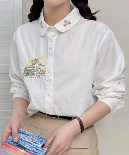 刺繍入り襟デザインシャツ