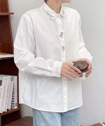 刺繍入り襟デザインシャツ