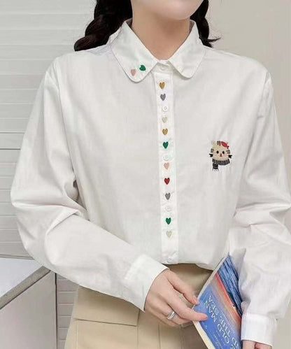 刺繍入り襟デザインシャツ