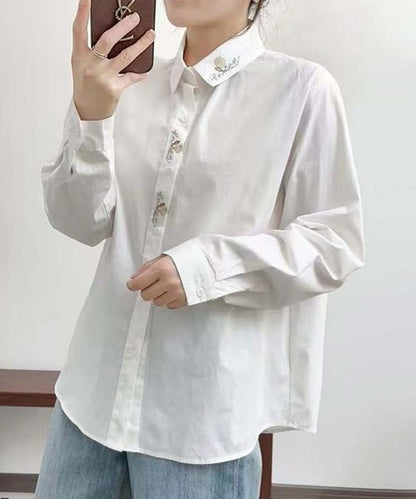 刺繍入り襟デザインシャツ