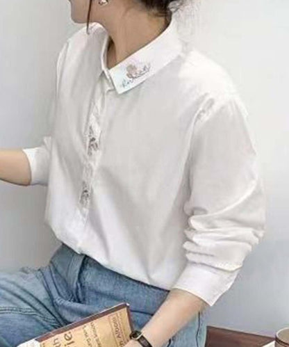 刺繍入り襟デザインシャツ