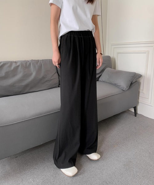 ワイドシルエットタックパンツ