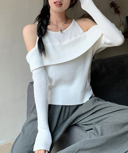 【Jasmine】レイヤード風肩出しニットプルオーバー