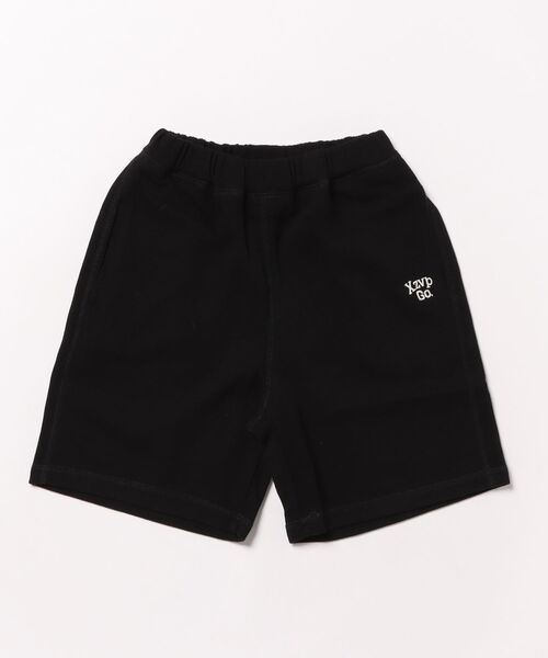 【aimoha-KIDS-】シンプルロゴ入りコットンショートパンツ