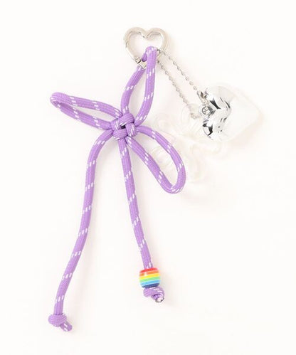 ハート＆花デザインバッグチャーム