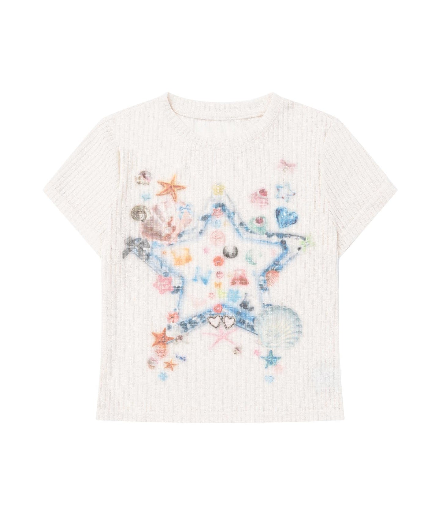 【HOOK】for girls スタープリントTシャツ (SS)