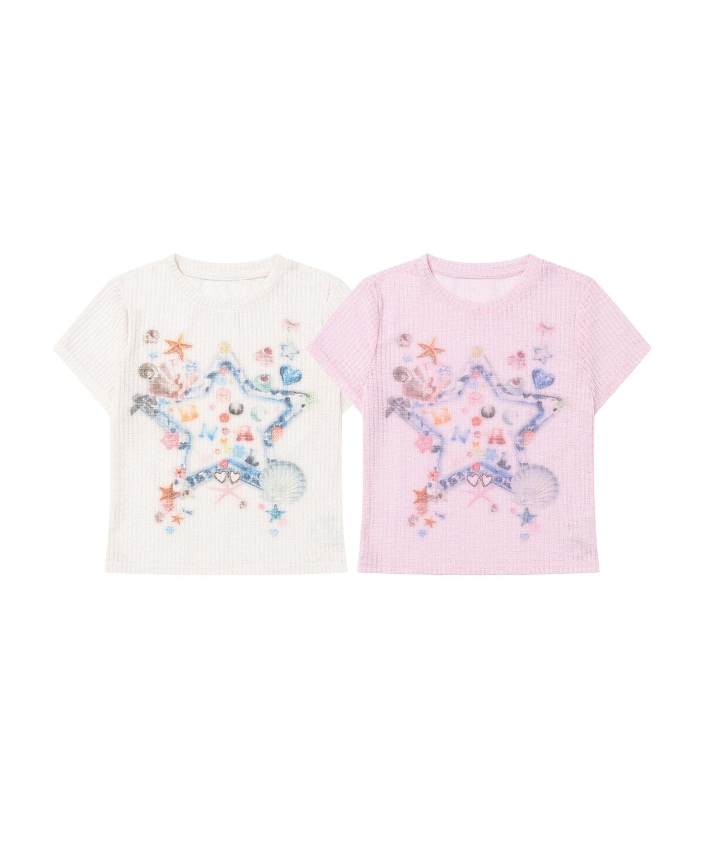 【HOOK】for girls スタープリントTシャツ (SS)