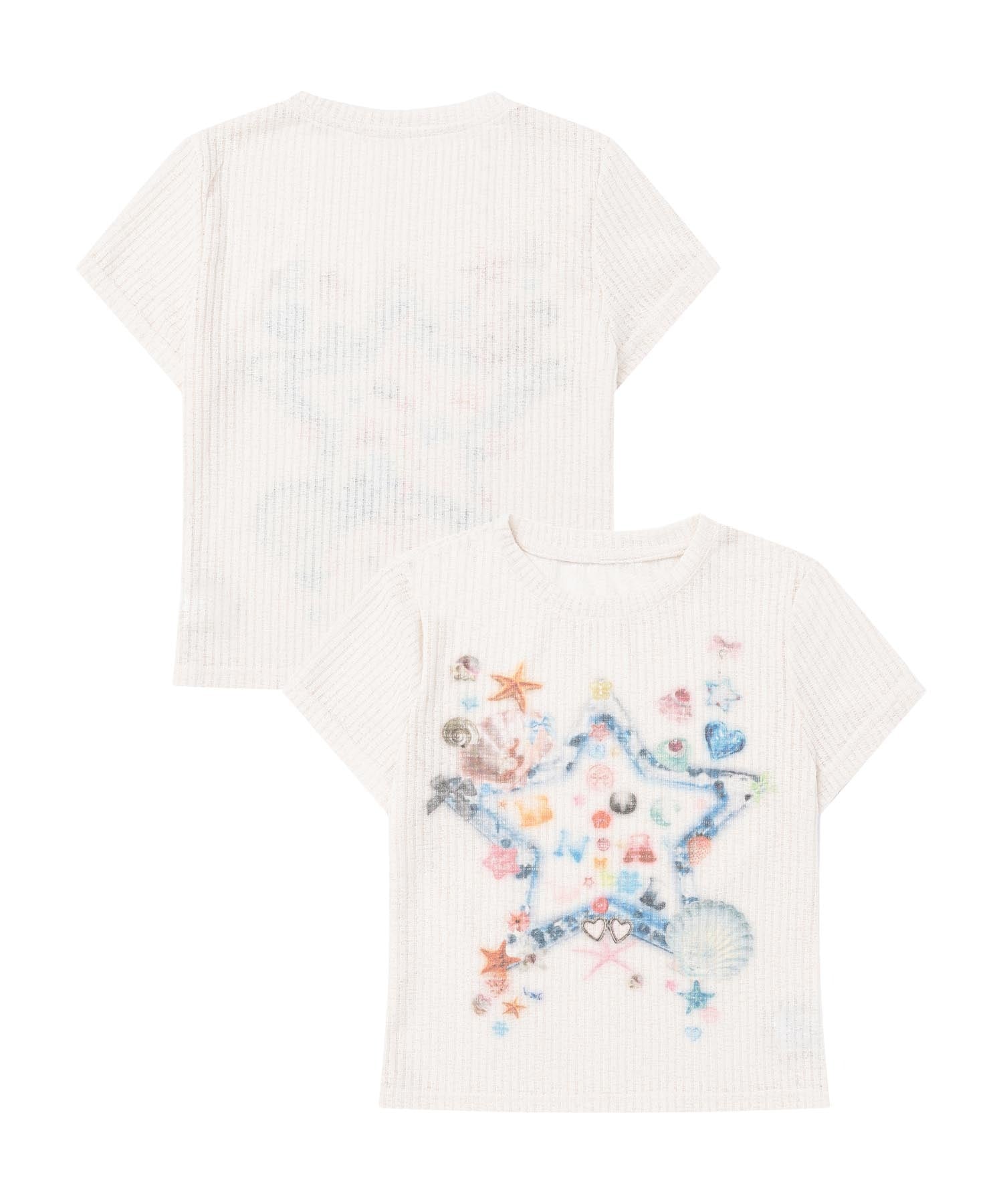 【HOOK】for girls スタープリントTシャツ (SS)