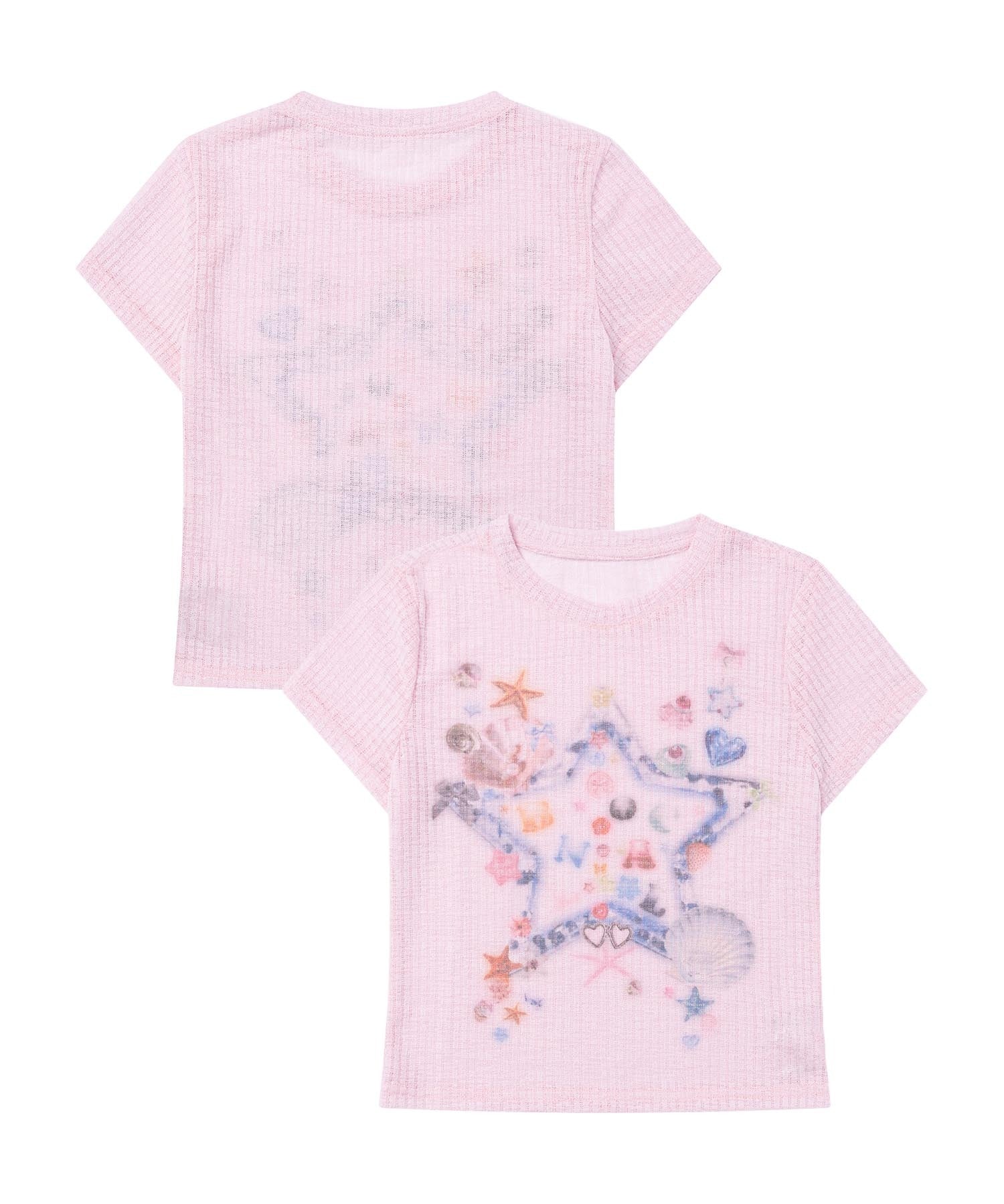 【HOOK】for girls スタープリントTシャツ (SS)