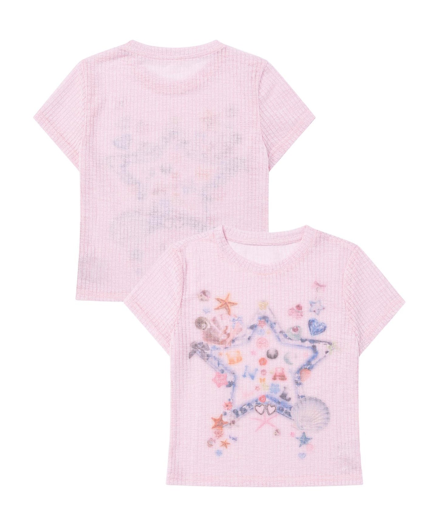 【HOOK】for girls スタープリントTシャツ (SS)