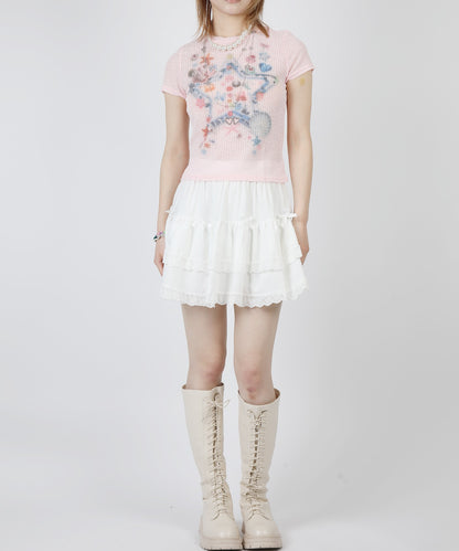 【HOOK】for girls スタープリントTシャツ (SS)