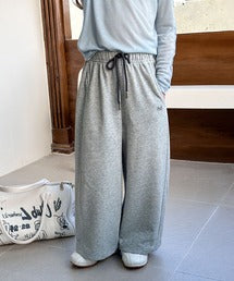 【aimoha-KIDS-】キッズ 　ワイドスウェットパンツ