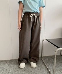 【aimoha-KIDS-】キッズ 　ワイドスウェットパンツ