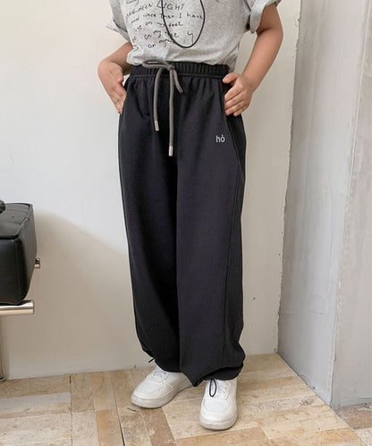 【aimoha-KIDS-】キッズ 　ワイドスウェットパンツ